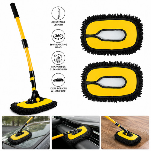 Microfibre car wash brush mop - microfibre,