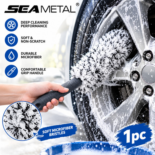 Microfibre car wheel cleaning - microfibre,