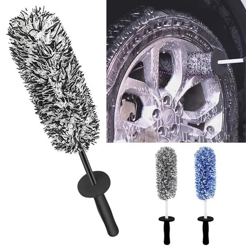 Car wheel cleaning - cleaning, brush