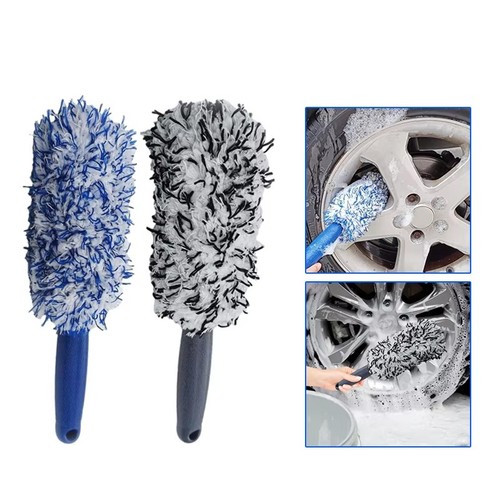 Car wheel cleaning - cleaning, brush