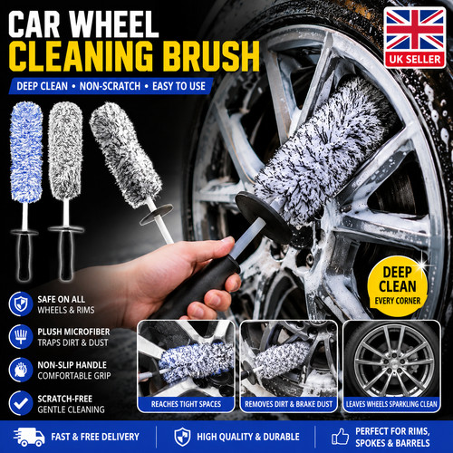 Car wheel cleaning brush plush - car,