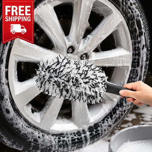 Microfibre wheel cleaning - wheel,